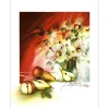 POULET Raymond - Lithographie originale "Les fruits rouges" 53x38cm