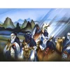 POULET Raymond - Lithographie originale "Hommes de nulle part" 37x52cm