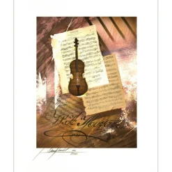 POULET Raymond - Lithographie originale "Mozart" 48x38cm