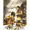 POULET Raymond - Lithographie originale "L'Imprimeur-Relieur" 37x27cm - 1984