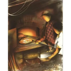 POULET Raymond - Lithographie originale "Le Boulanger" 37x27cm - 1984