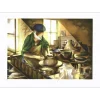 POULET Raymond - Lithographie originale "Les métiers : Le potier" 54x75cm