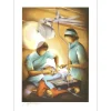 POULET Raymond - Lithographie originale "Les métiers : Le dentiste" 75x54cm