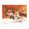 POULET Raymond - Lithographie originale "Le bouquet de fleurs" 48x55cm