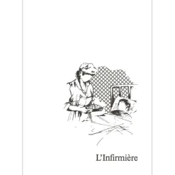 POULET Raymond - Lithographie originale "L'Infirmière" 37x27cm - 1984