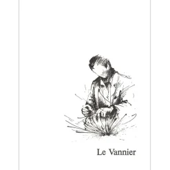 POULET Raymond - Lithographie originale "Le Vannier" 37x27cm - 1984