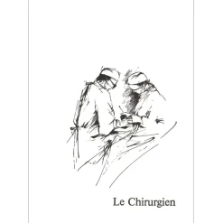 POULET Raymond - Lithographie originale "Le Chirurgien" 37x27cm - 1984