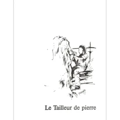 POULET Raymond - Lithographie originale "Le Tailleur de Pierre" 37x27cm - 1984
