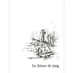 POULET Raymond - Lithographie originale "Le Scieur de Long" 37x27cm - 1984