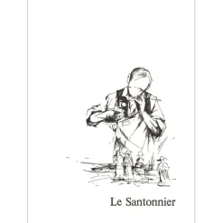 POULET Raymond - Lithographie originale "Le Santonnier" 37x27cm - 1984