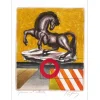 PRIKING Franz - Lithographie originale "Après l'orage, Cheval cabré" 76x54cm - 1972