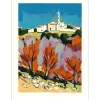 QUILICI Jean-Claude - Lithographie originale "Paysage de Provence" 76x56cm