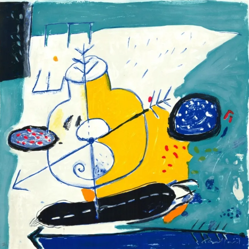 RADFORD Robert - Lithographie originale "Composition 02" 79x78cm