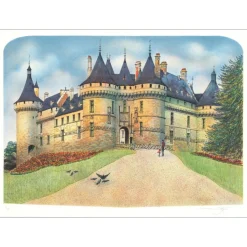 RAFFLEWSKI Rolf - Lithographie originale "Château de Chaumont" 54x75cm - Ex 1/250