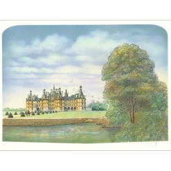 RAFFLEWSKI Rolf - Lithographie originale "Château de Chambord" 54x75cm - Ex 1/250