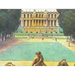 RAFFLEWSKI Rolf - Lithographie originale "Château de Versailles, le bassin d’Apollon" 54x75cm