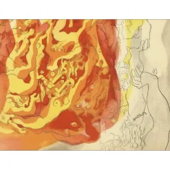 RATTNER Abraham - Lithographie originale "Composition, le feu" 35x26cm - 1937