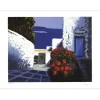REAULT Patrick - Lithographie originale "Village sur la Mer" 30x40cm