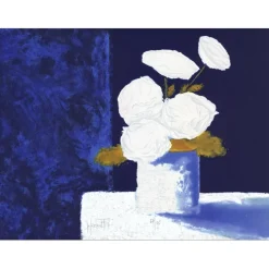 REAULT Patrick - Lithographie originale "Le Bouquet de Fleurs" 29x39cm