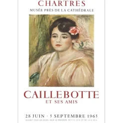 RENOIR Auguste - Lithographie "Exposition Caillebotte et ses amis" 72x45cm - 1965
