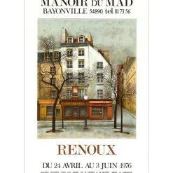 RENOUX André - Lithographie originale "Exposition, Manoir du Mad" - 70x48cm - 1976