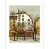 RENOUX André - Lithographie originale "Rue Parisienne" 65x48cm - 1976