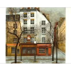 RENOUX André - Lithographie originale "Exposition, Manoir du Mad" - 70x48cm - 1976