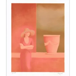 RETIVAT Annie - Lithographie originale "Femme" 61x45cm