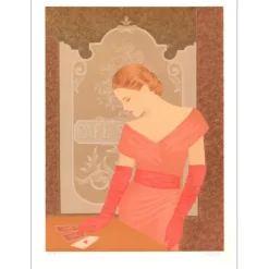 RETIVAT Annie - Lithographie originale "As de coeur" 75x56cm