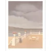 RETIVAT Annie - Lithographie originale "Villégiature" 75x56cm