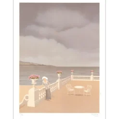 RETIVAT Annie - Lithographie originale "Villégiature" 75x56cm