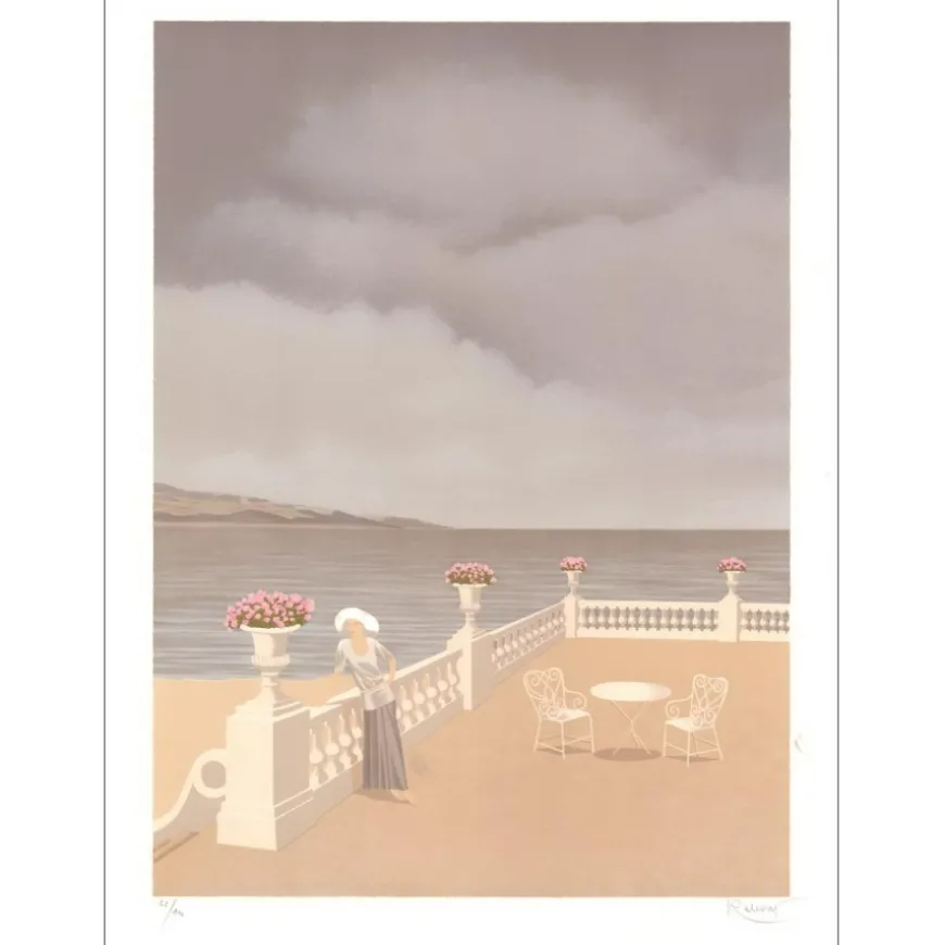 RETIVAT Annie - Lithographie originale "Villégiature" 75x56cm