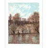 RIVERA Antonio - Lithographie originale "Paysage au château" 65x48cm