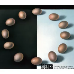 ROHNER Georges - Lihographie "Galerie Robert Alvarez, Cannes, Les Oeufs" 49x60cm - 1975