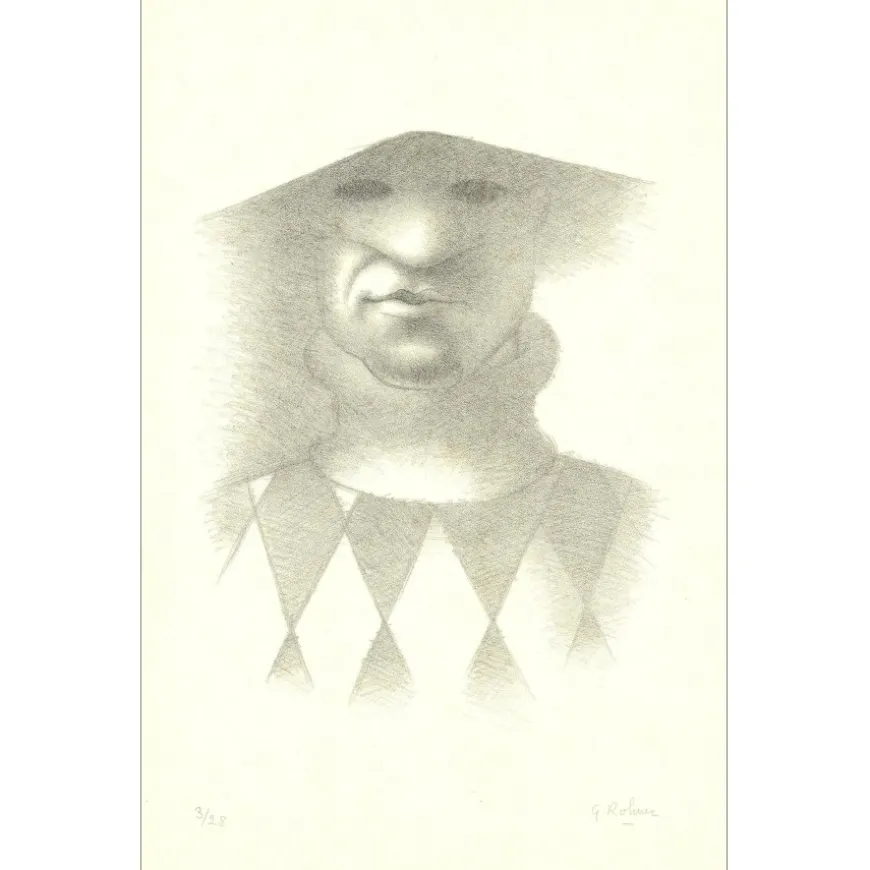 ROHNER Georges - Lithographie originale "Portrait" 51x33cm