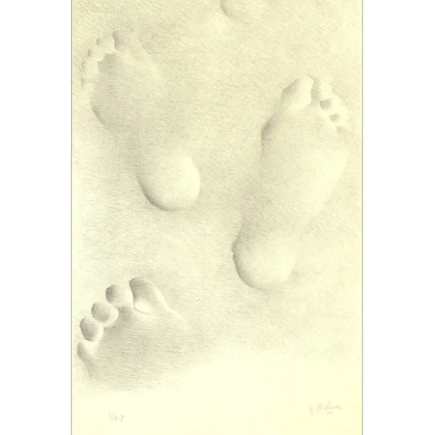 ROHNER Georges - Lithographie originale "Les pieds" 51x33cm