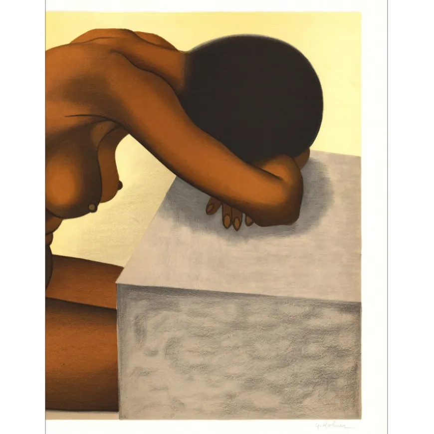 ROHNER Georges - ROHNER Georges Lithographie originale "Femme nue" 56x67cm