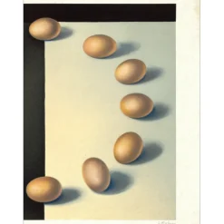 ROHNER Georges - ROHNER Georges Lithographie originale "Les œufs" 55x73cm