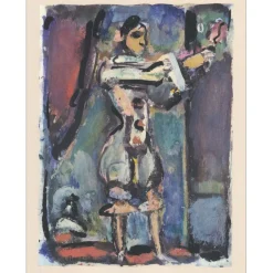ROUAULT Georges - Héliogravure "Pierrot blanc" 42x33cm - 1943