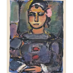 ROUAULT Georges - Héliogravure "Pierrot noir" 42x33cm - 1943