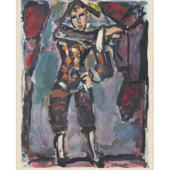 ROUAULT Georges - Héliogravure "Arlequin" 42x33cm - 1943
