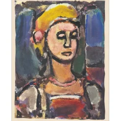 ROUAULT Georges - Héliogravure "Margot" 42x33cm - 1943