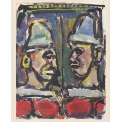 ROUAULT Georges - Héliogravure "Les jeux anciens" 42x33cm - 1943