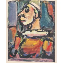 ROUAULT Georges - Héliogravure "Le moqueur" 42x33cm - 1943