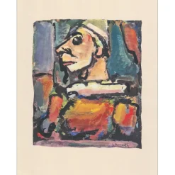 ROUAULT Georges - Héliogravure "Le moqueur" 42x33cm - 1943