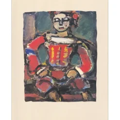 ROUAULT Georges - Héliogravure "Petit sage rouge et or" 42x33cm - 1943