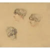 ROYER Henri-Paul - Dessin original "Portraits de femmes" 25x30cm