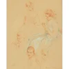 ROYER Henri-Paul - Dessin original "Portraits de jeune fille" 45x35 cm