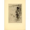 ROYER Henri-Paul - Gravure originale "Jeune fille" 48x33cm