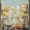 RUSCONI Tino - Huile sur toile "Sguardi inoiscreti - Regards indiscrets" 60x60cm